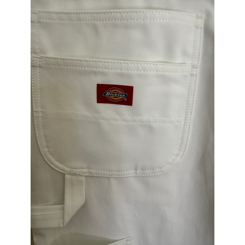 Dickies Men's 38 Painter Utility Pants White Relaxed  Hammer Loops Tool Pockets - Picture 3 of 10